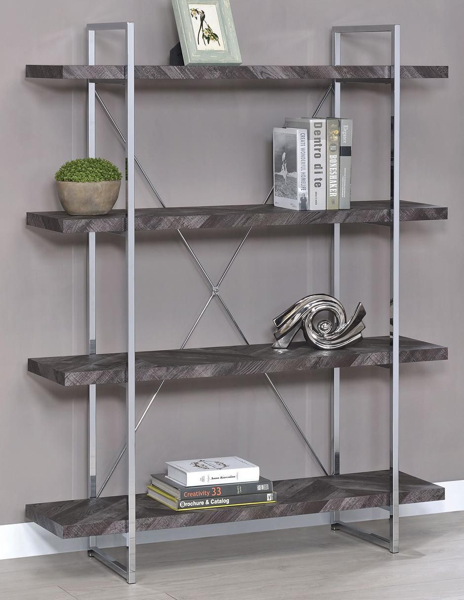 Librero armable Ellery de madera 2
