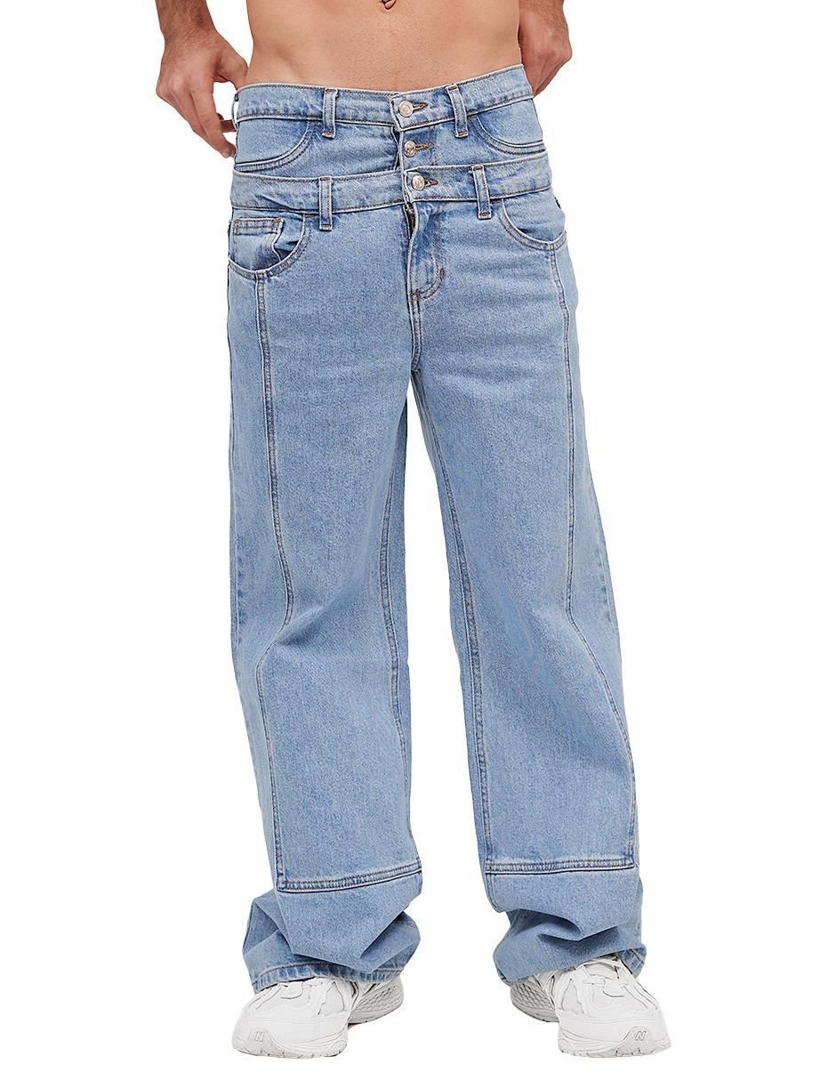 Jeans straight Mchk lavado claro para hombre