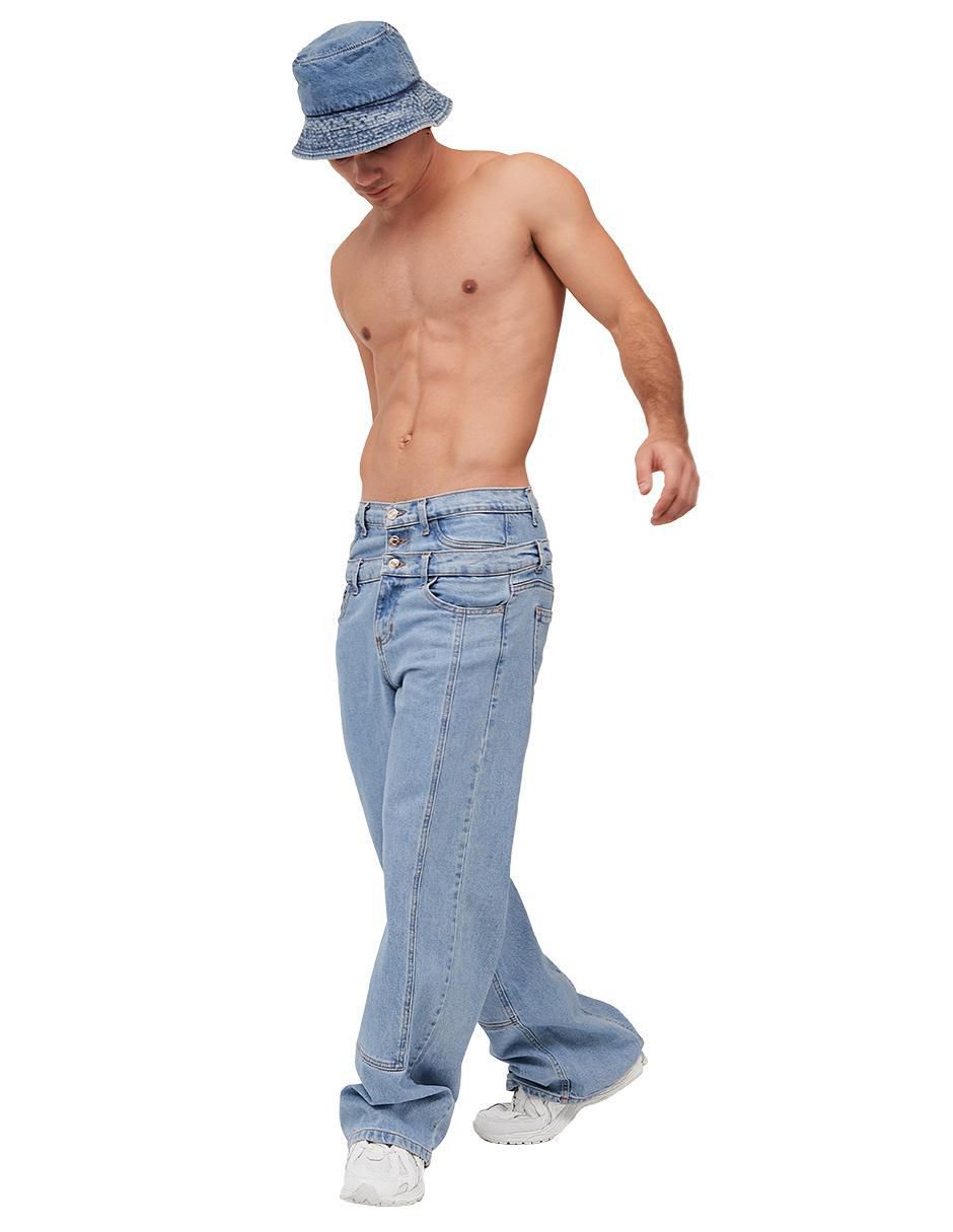 Jeans straight Mchk lavado claro para hombre
