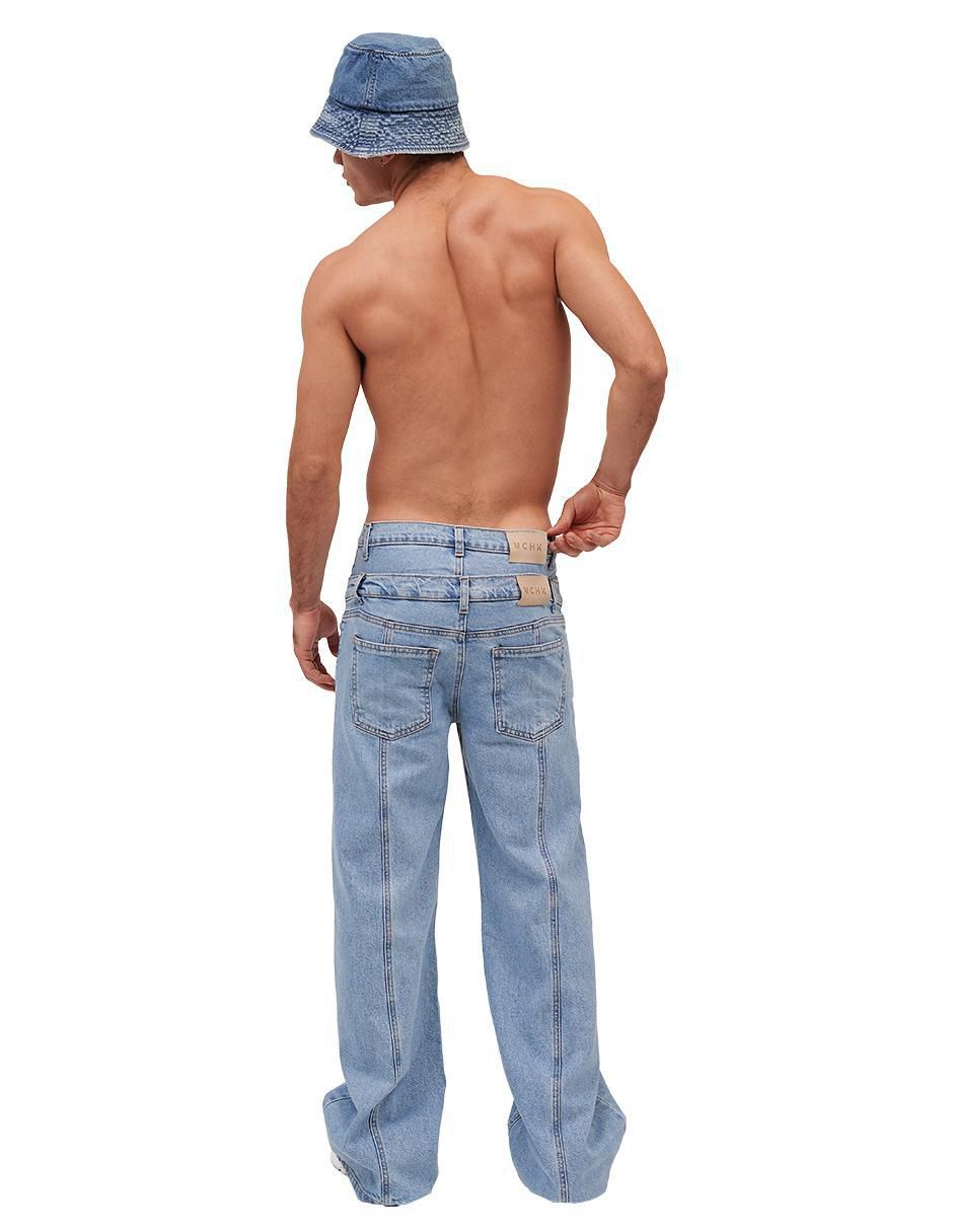 Jeans straight Mchk lavado claro para hombre