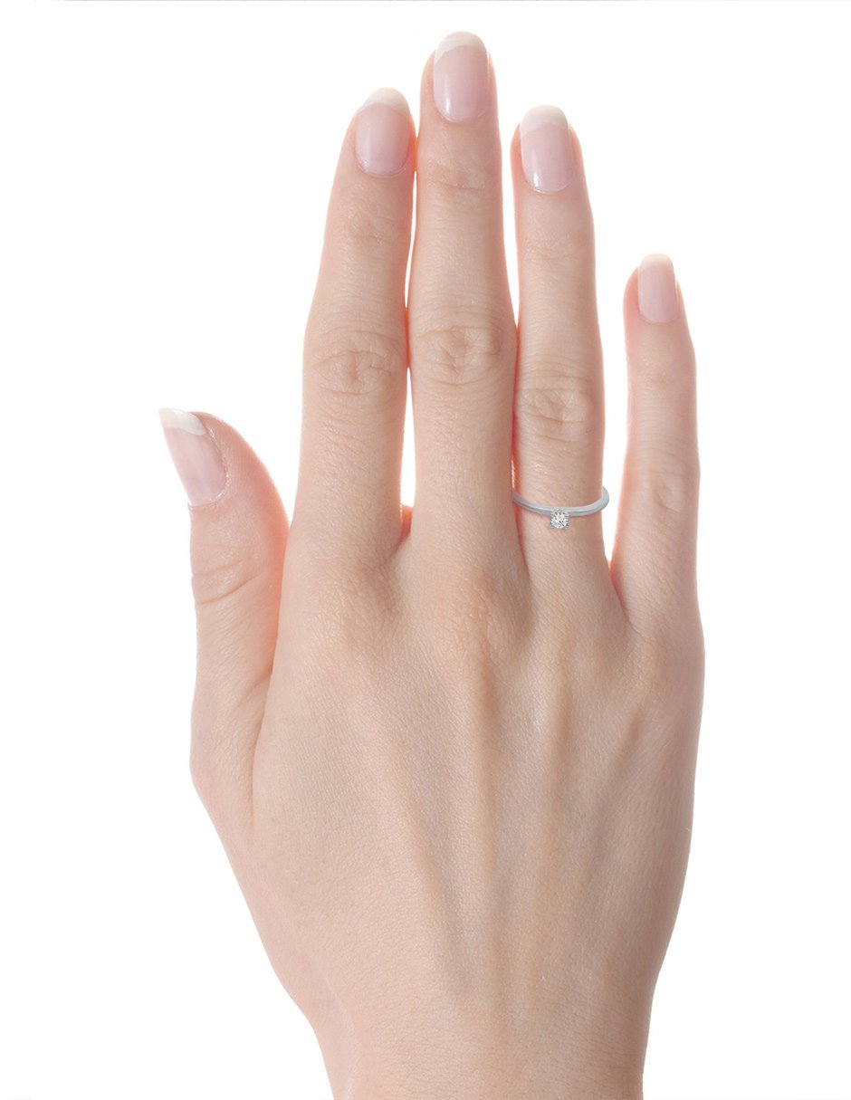 Solitario 14 k diamante 3