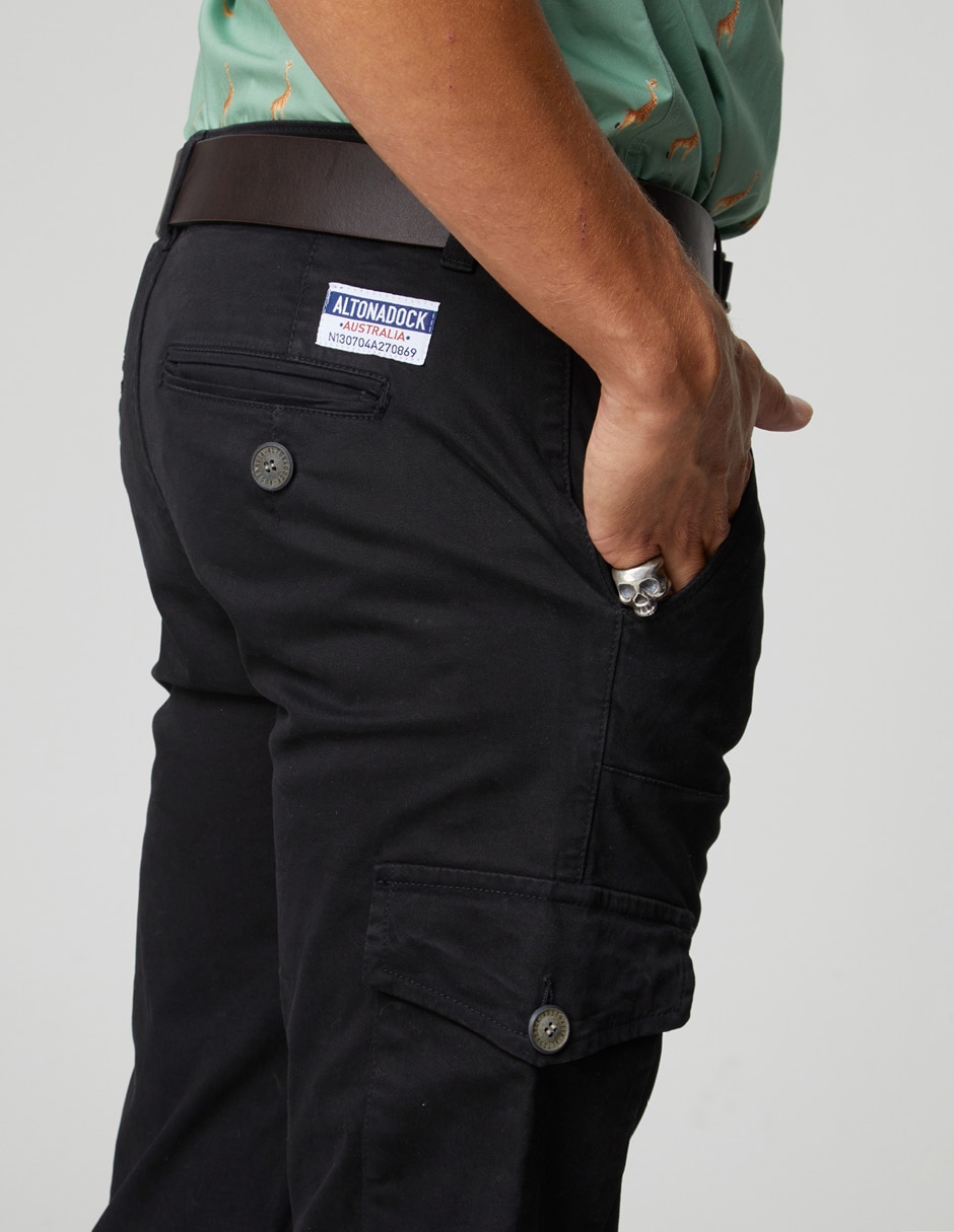 Pantalón casual cargo slim Altonadock de algodón para hombre