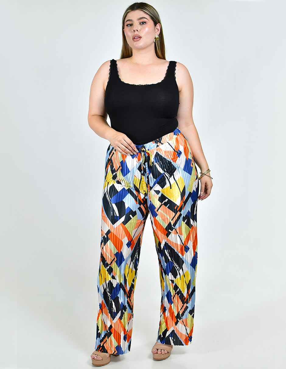 Pantalón plisado amplio para mujer 9