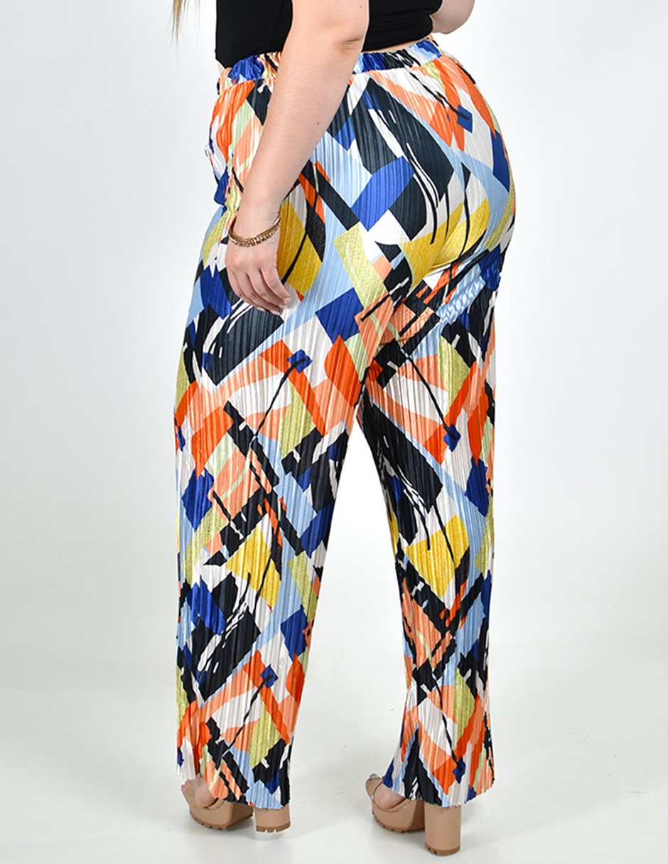 Pantalón plisado amplio para mujer 10