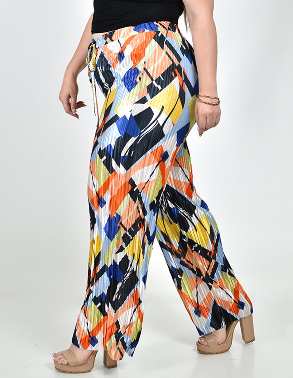 Pantalón plisado amplio para mujer 11