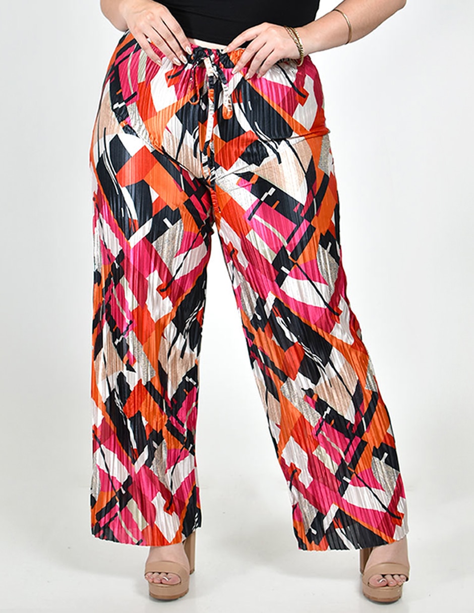 Pantalón plisado amplio para mujer 1