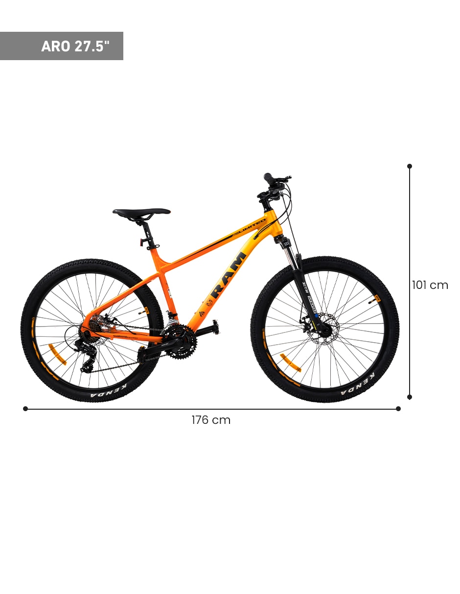 Bicicleta de montaña Ram rodada 27.5 Limited unisex