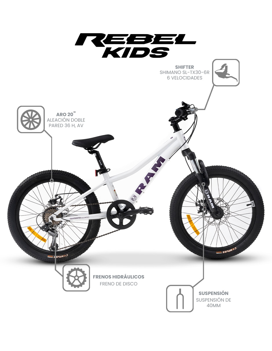 Bicicleta de montaña rodada 20 Kids 2024 unisex 7