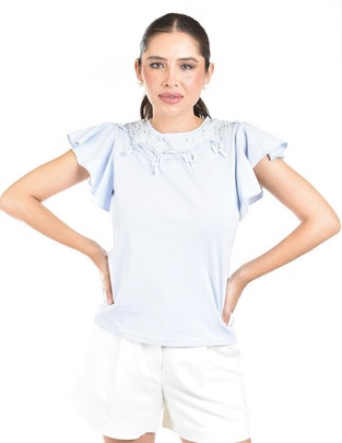 Blusa manga corta para mujer 1