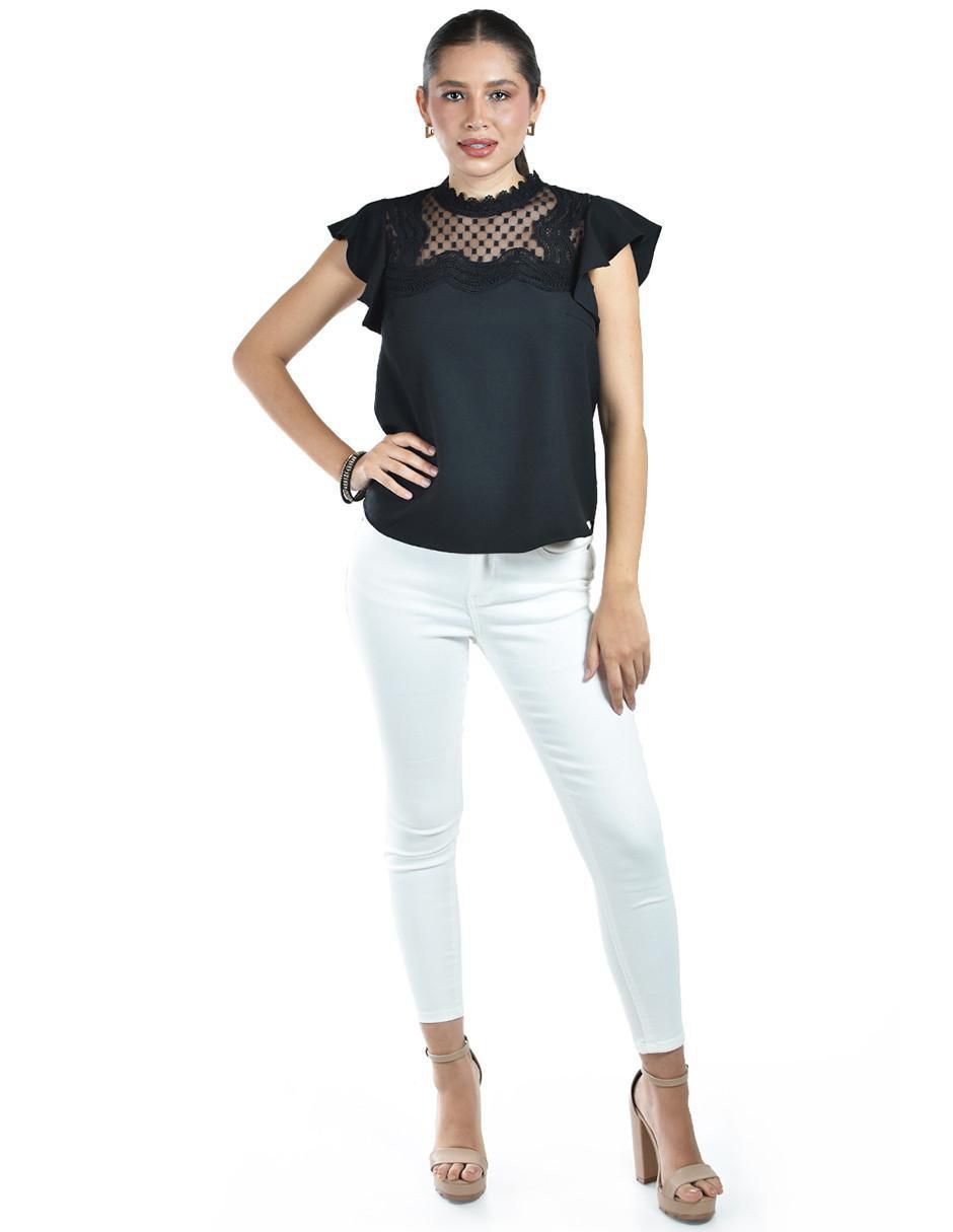 Blusa Roman Fashion manga corta para mujer