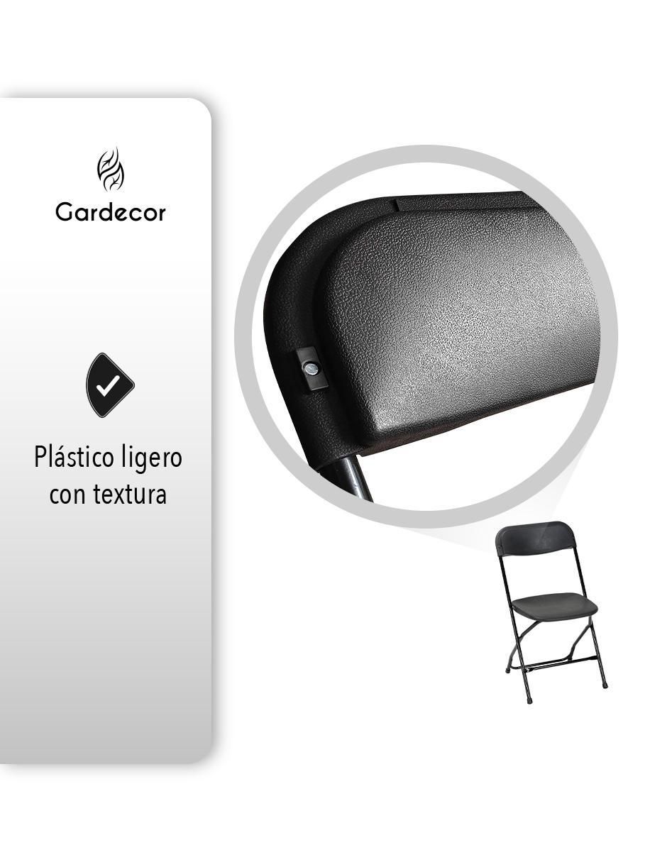 Silla plegable 10 piezas Gardecor de plástico