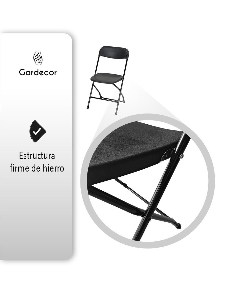 Silla plegable 10 piezas Gardecor de plástico
