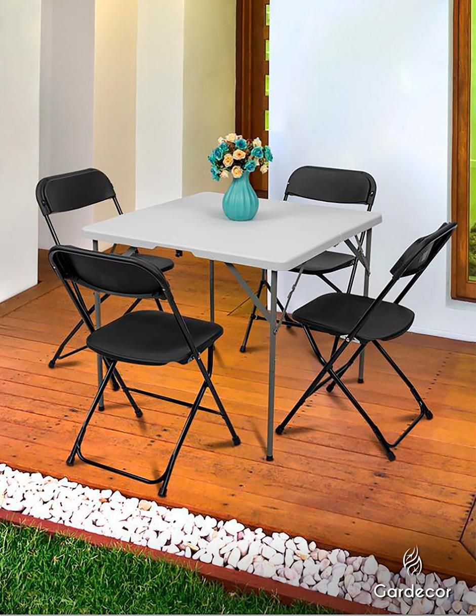 Silla plegable 10 piezas Gardecor de plástico
