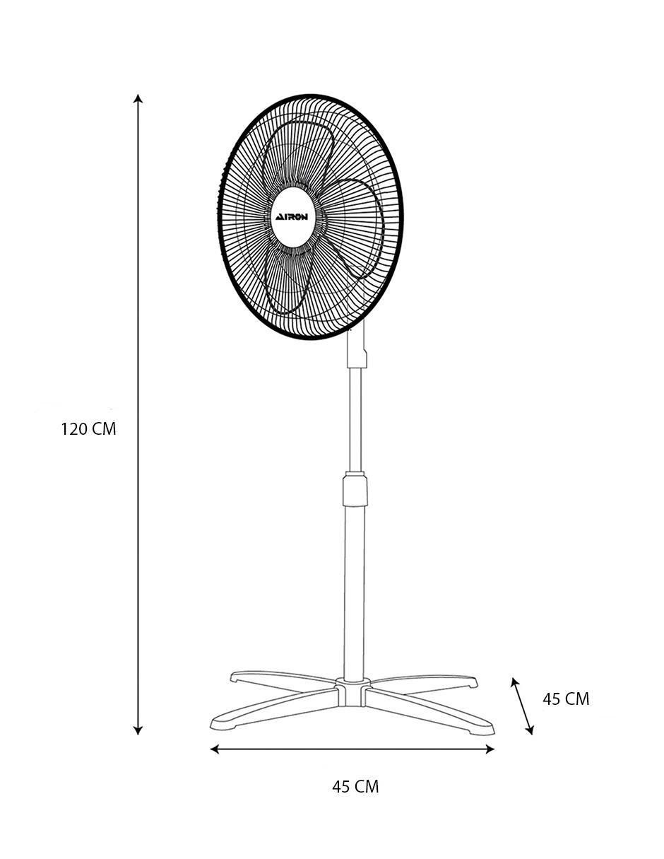 VENTILADOR DE PEDESTAL SF40 AI, BLANCO 8