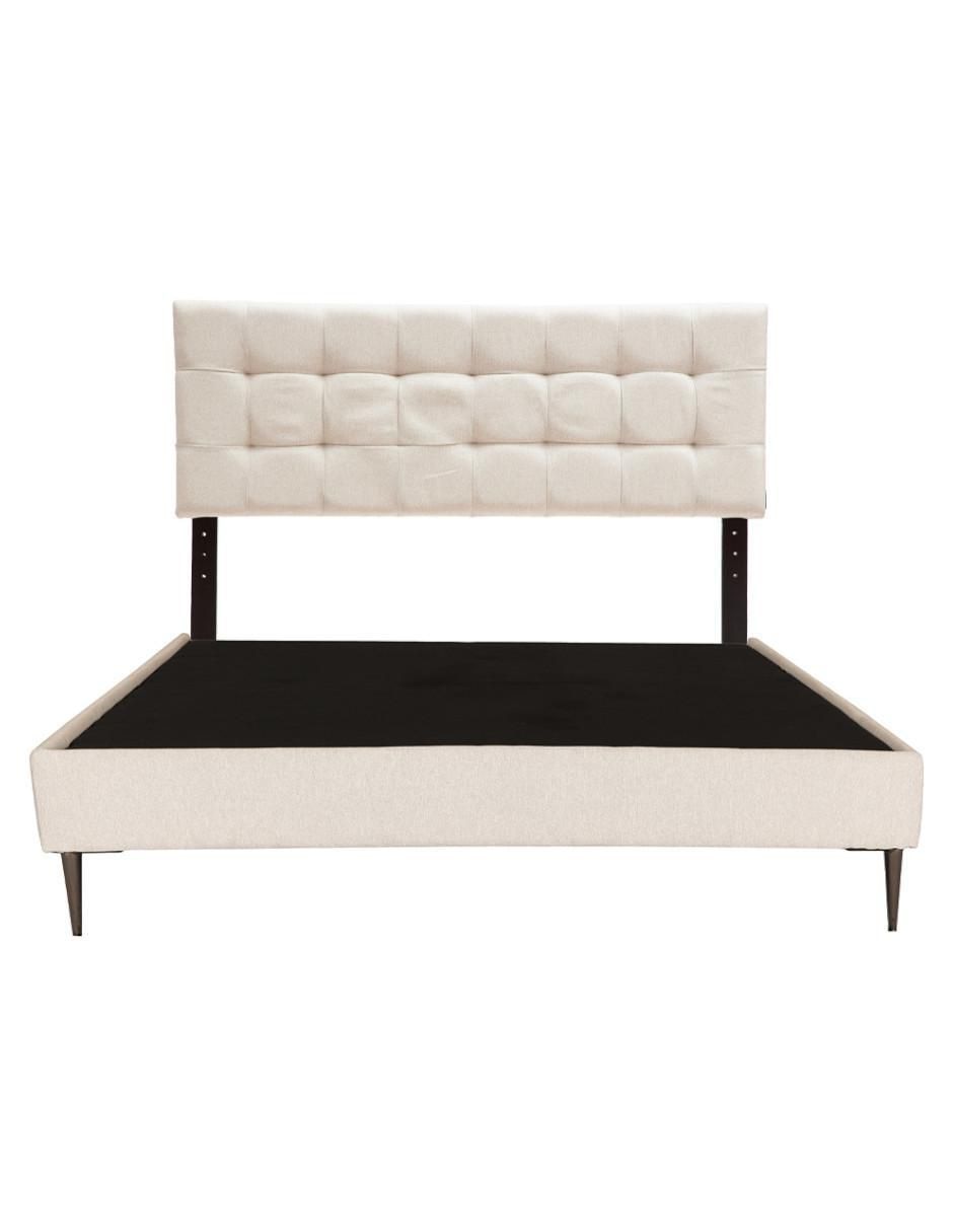 Cama catania slim de madera y tela