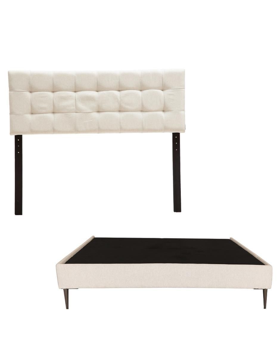 Cama catania slim de madera y tela 2