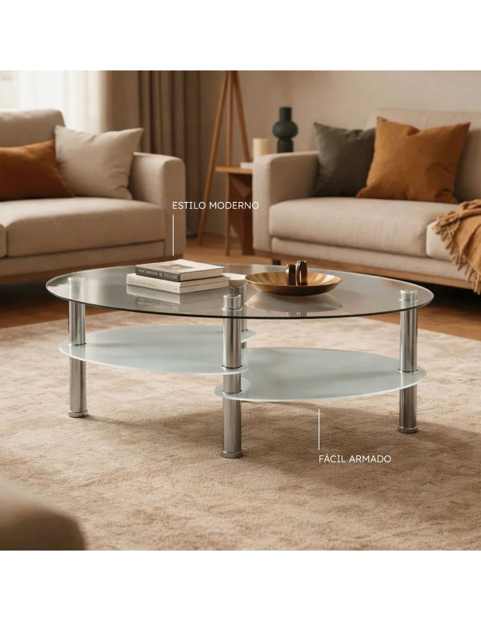 Mesa de centro armable de cristal 1