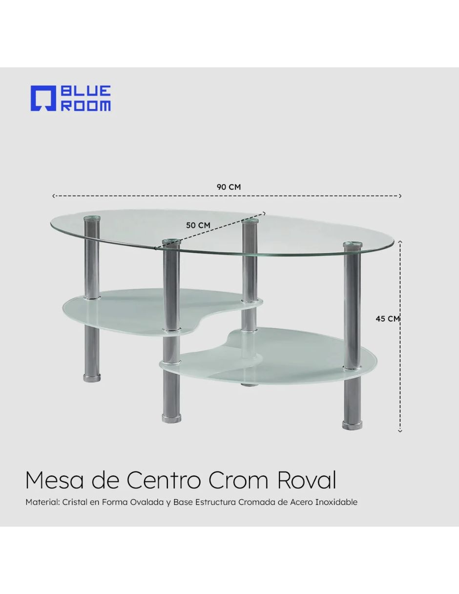 Mesa de centro armable de cristal 4
