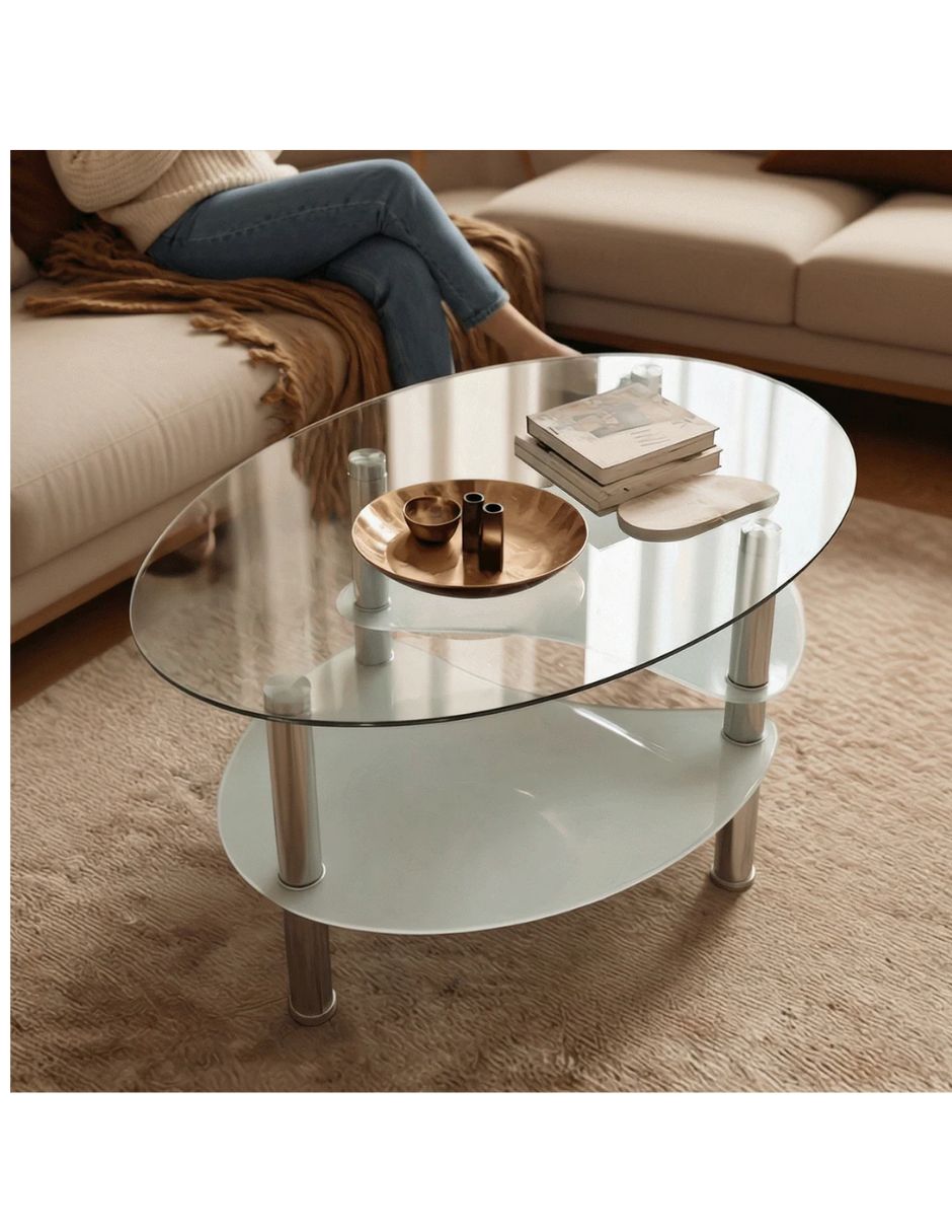 Mesa de centro armable de cristal 2