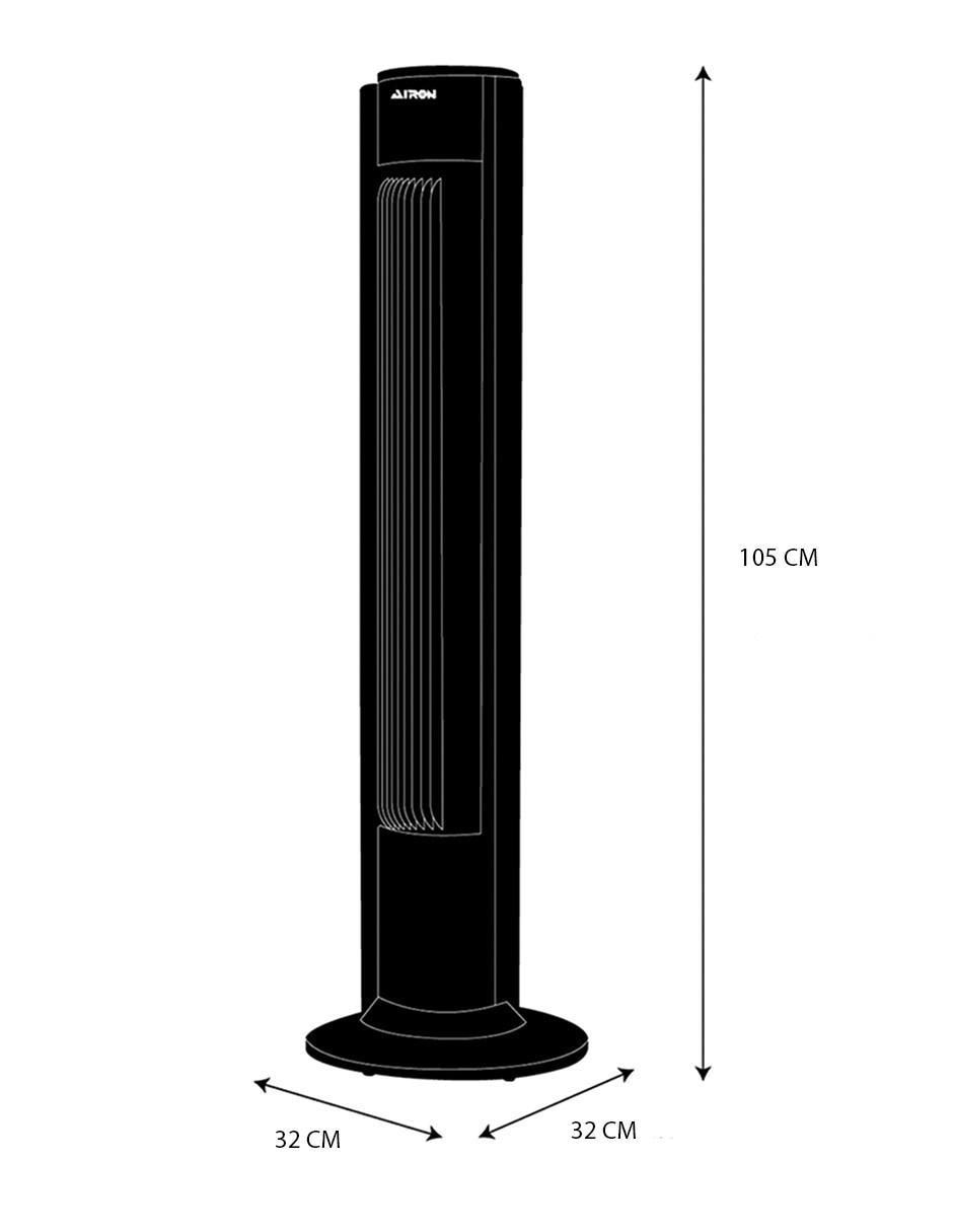 VENTILADOR DE TORRE TF42R , NEGRO 7