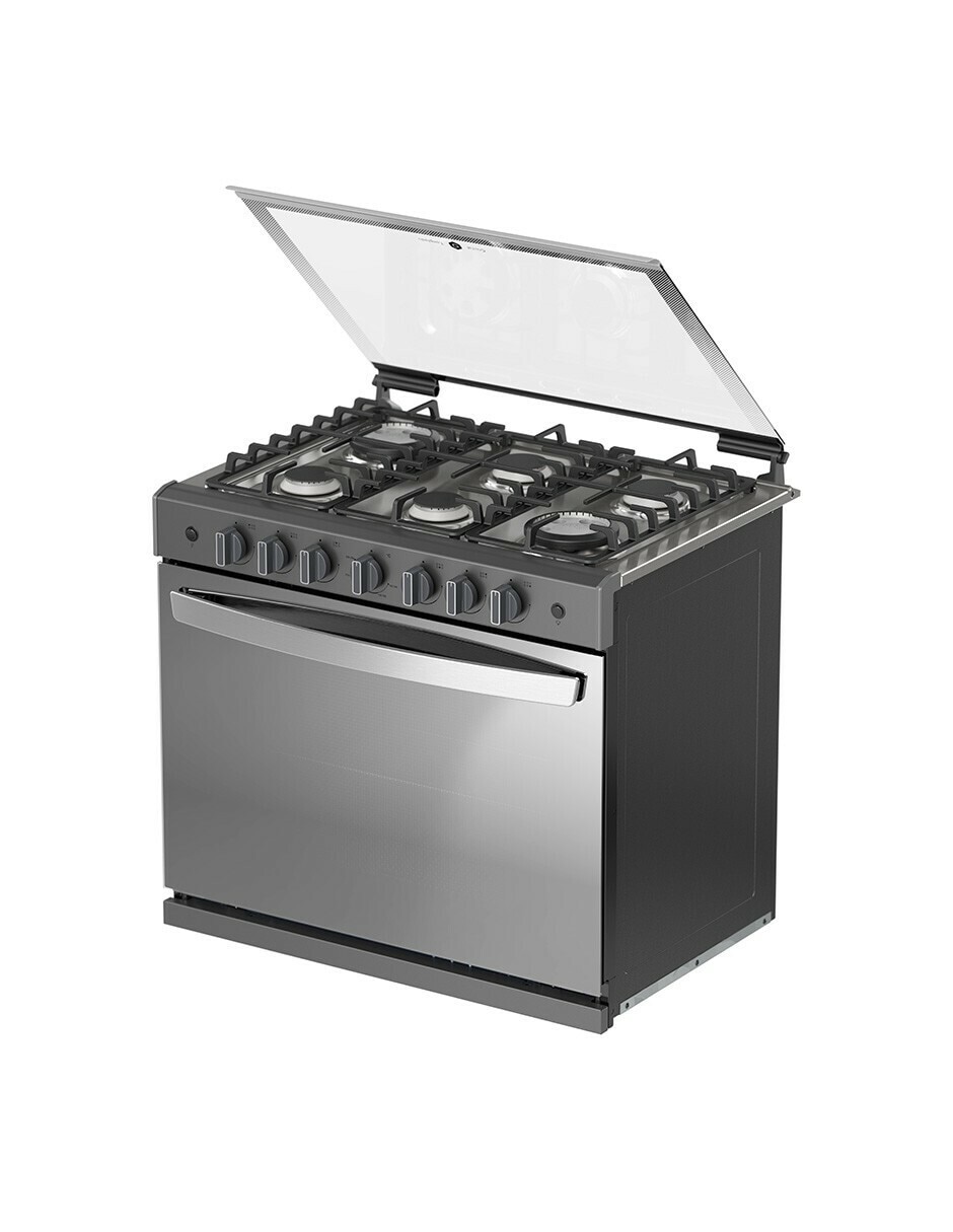 Estufa empotrable a gas lp Onix 79.68 cm ABR7140G de 6 quemadores 12