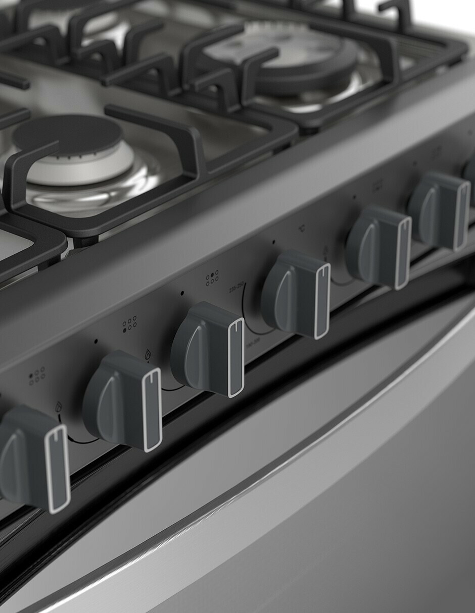 Estufa empotrable a gas lp Onix 79.68 cm ABR7140G de 6 quemadores