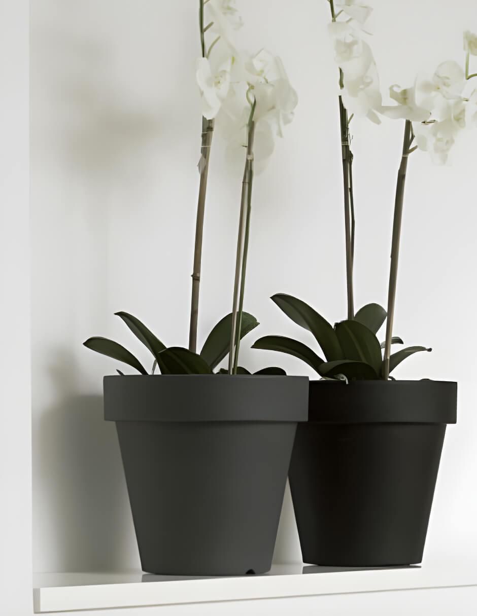 Maceta Magnolia de plástico con sistema automático de riego