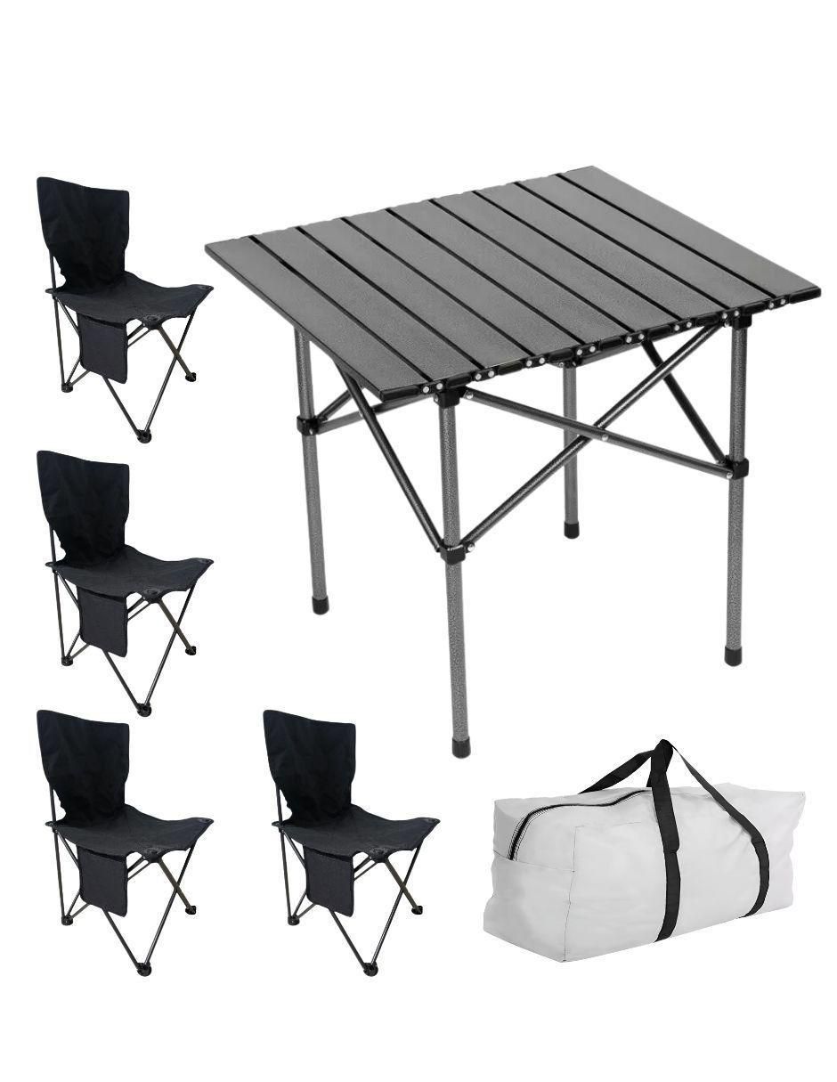 Juego de sillas plegables 5 piezas