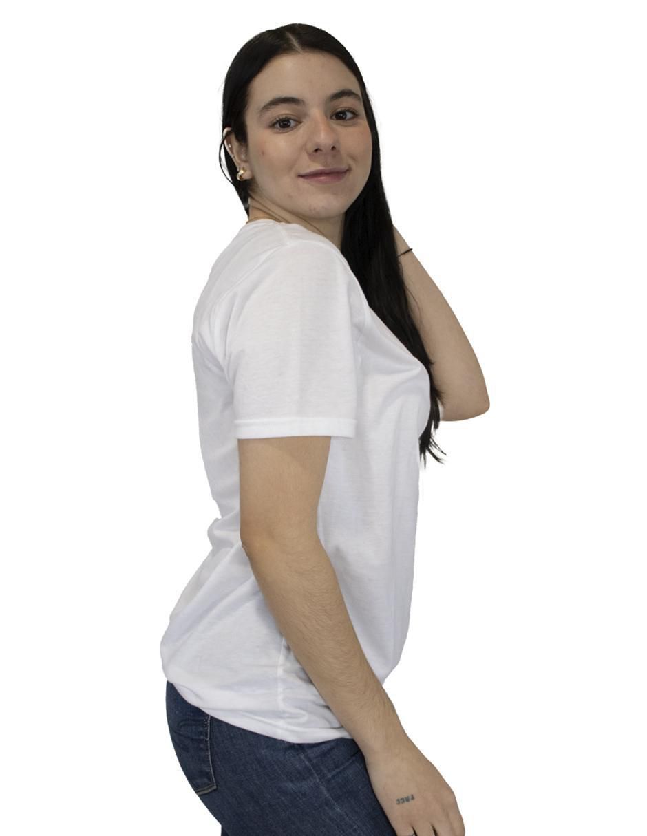 Playera manga corta cuello redondo mujer 4