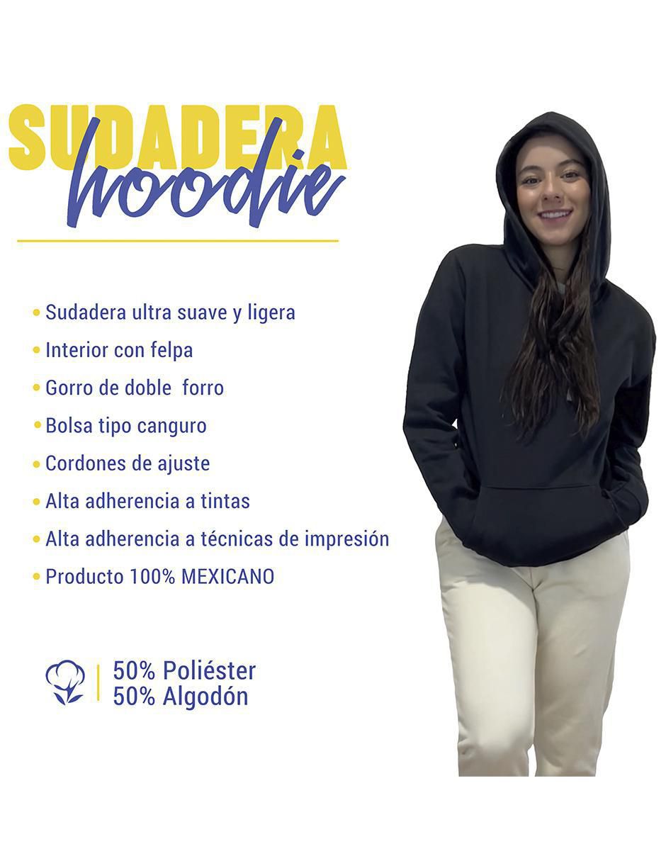Sudadera con capucha y bolsa para mujer