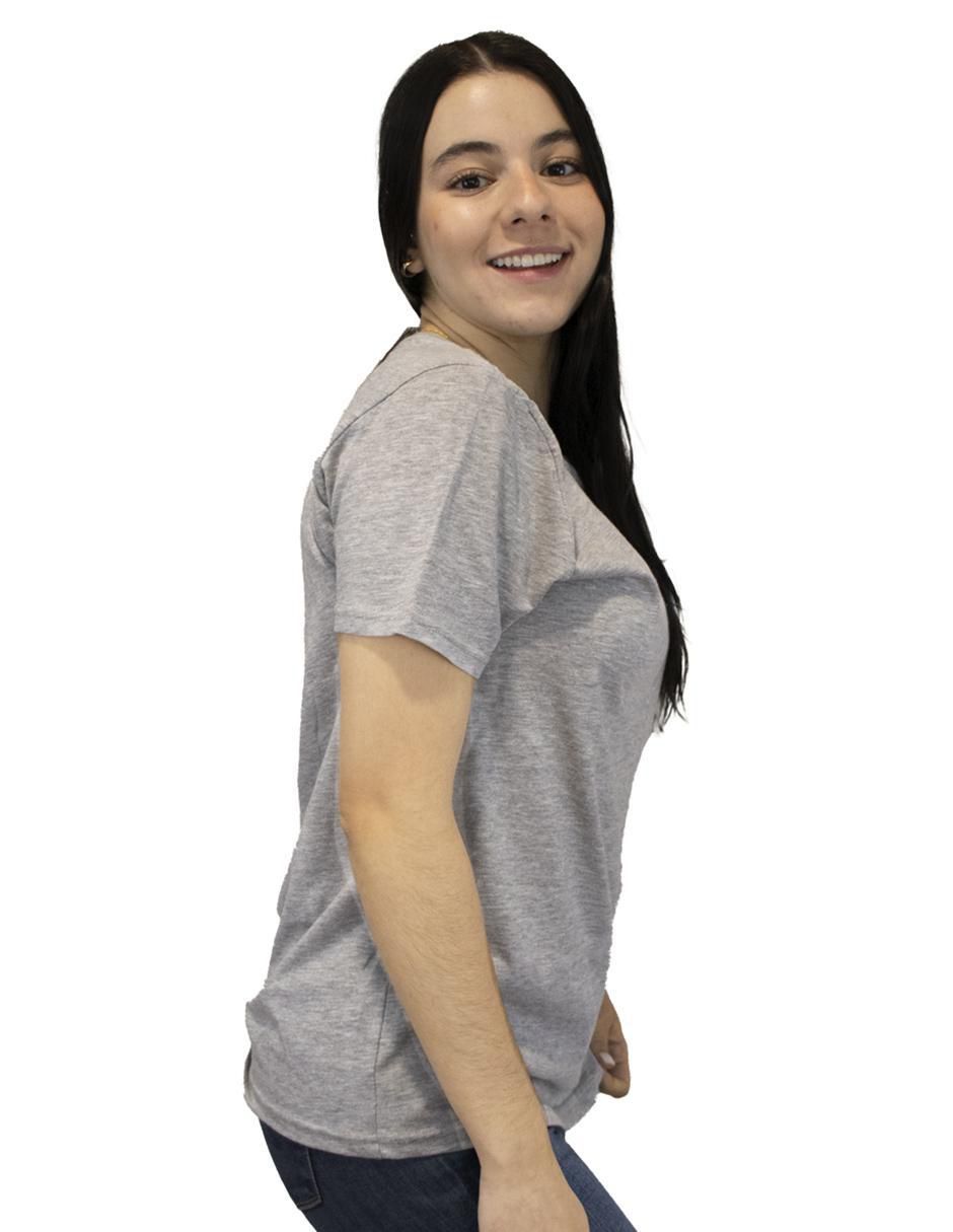 Playera manga corta cuello redondo para mujer 3