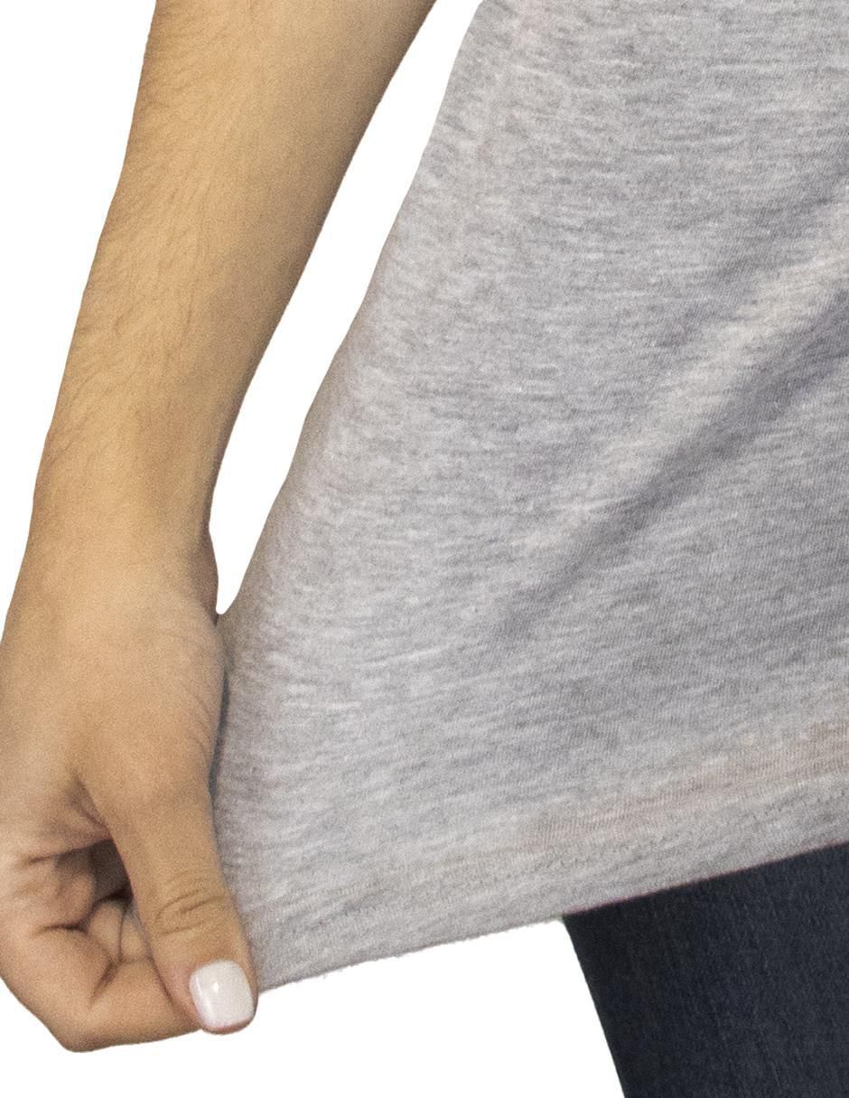 Playera manga corta cuello redondo para mujer 4