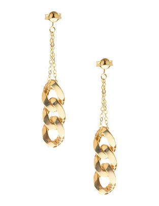 Aretes de oro con acabado brillante 1