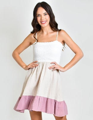 Vestido corto casual para mujer