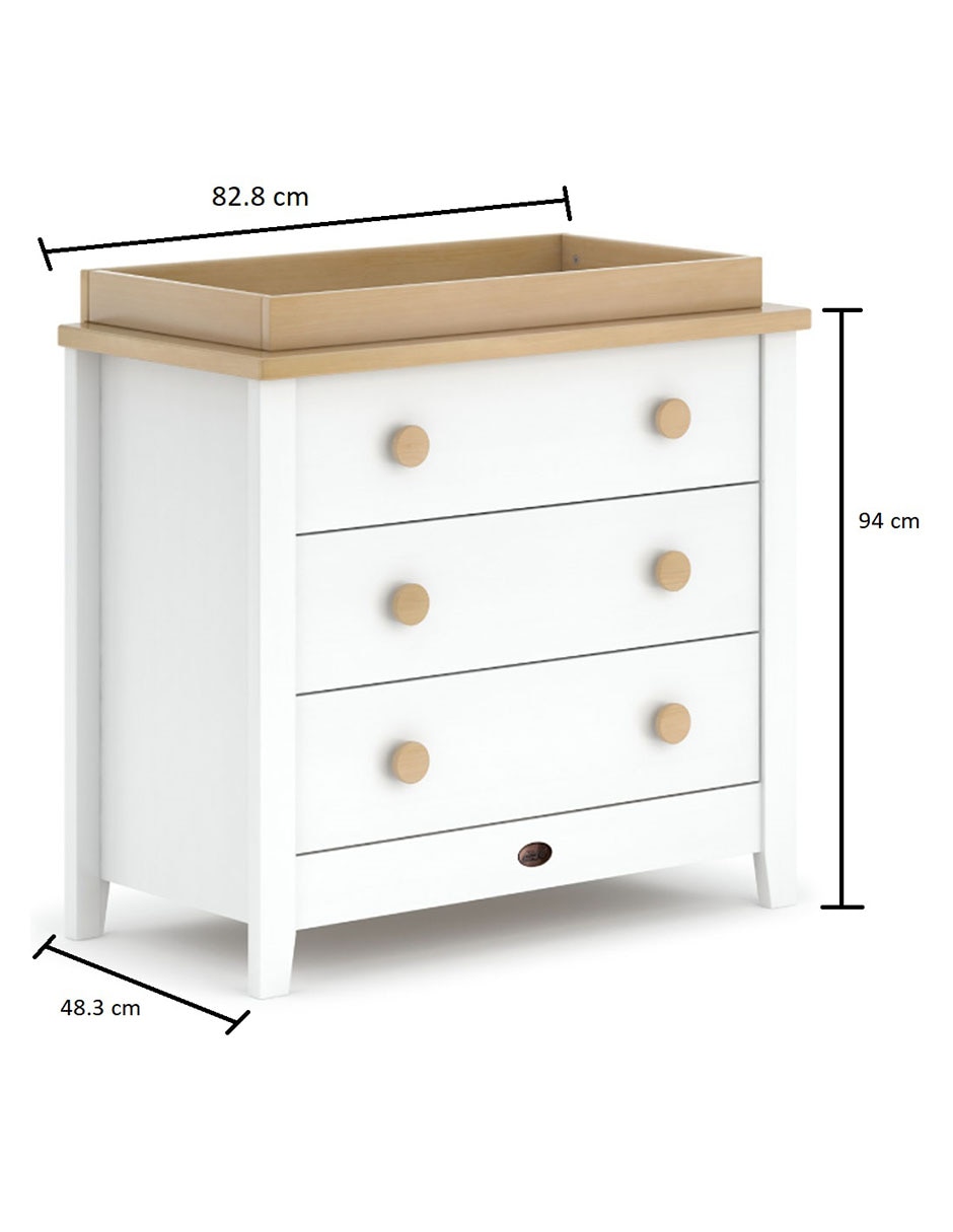 Cómoda con cambiador Latte Mon Caramel de MDF y chapa