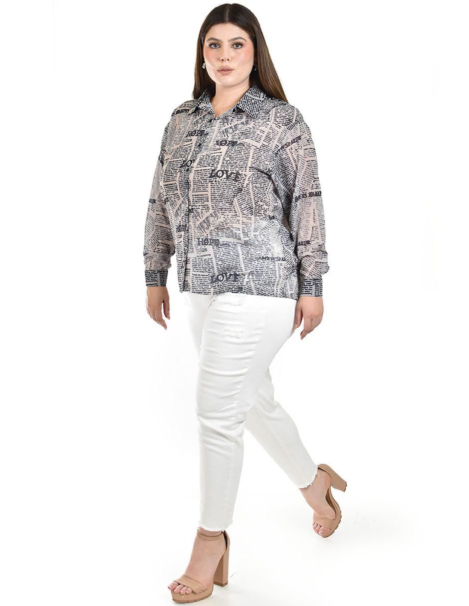 Blusa Roman Fashion manga larga para mujer