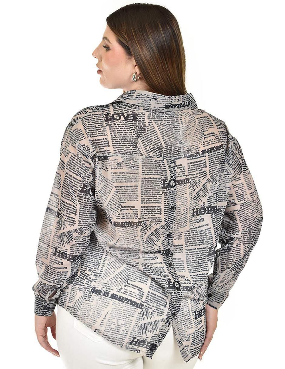 Blusa Roman Fashion manga larga para mujer