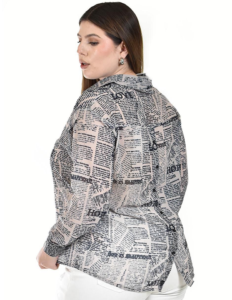 Blusa Roman Fashion manga larga para mujer