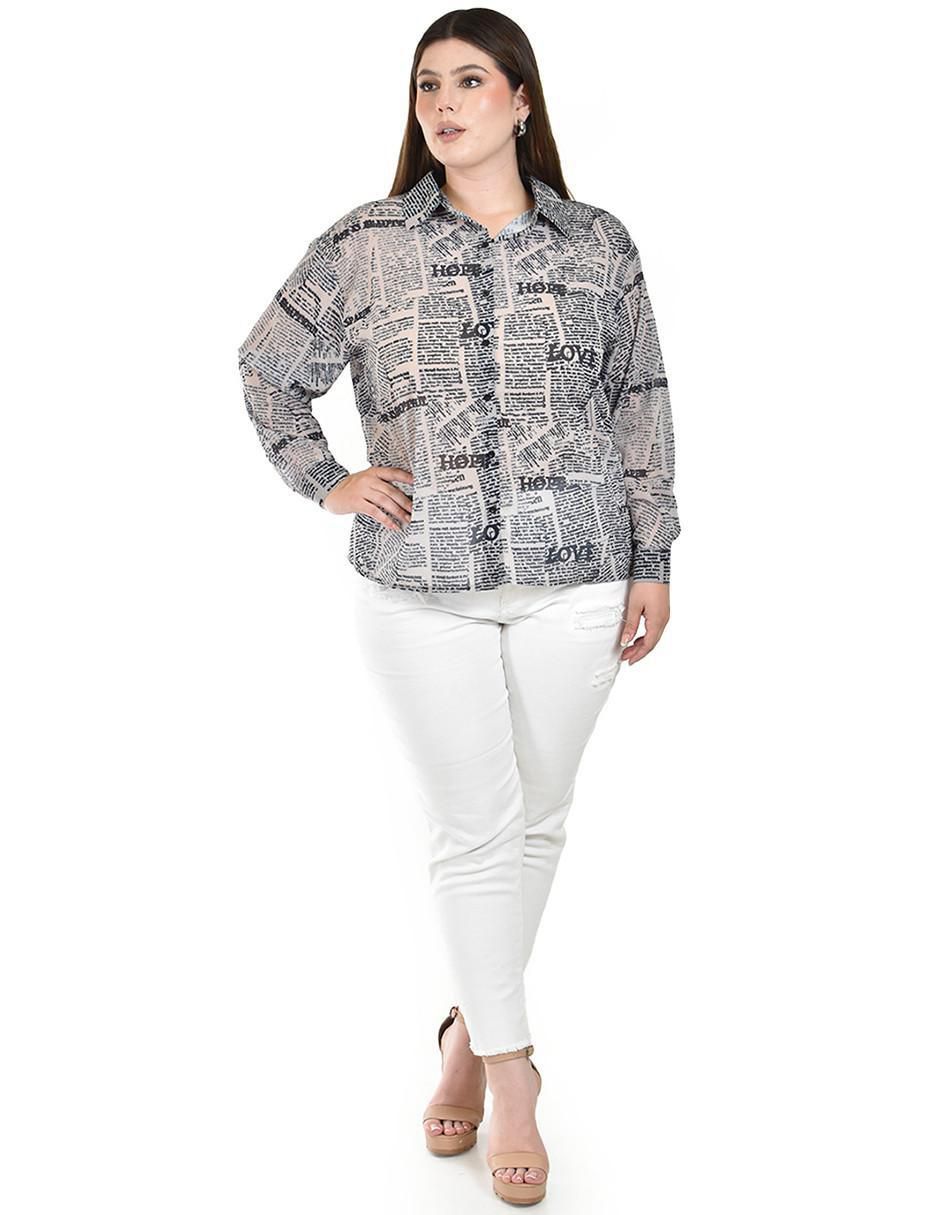 Blusa Roman Fashion manga larga para mujer