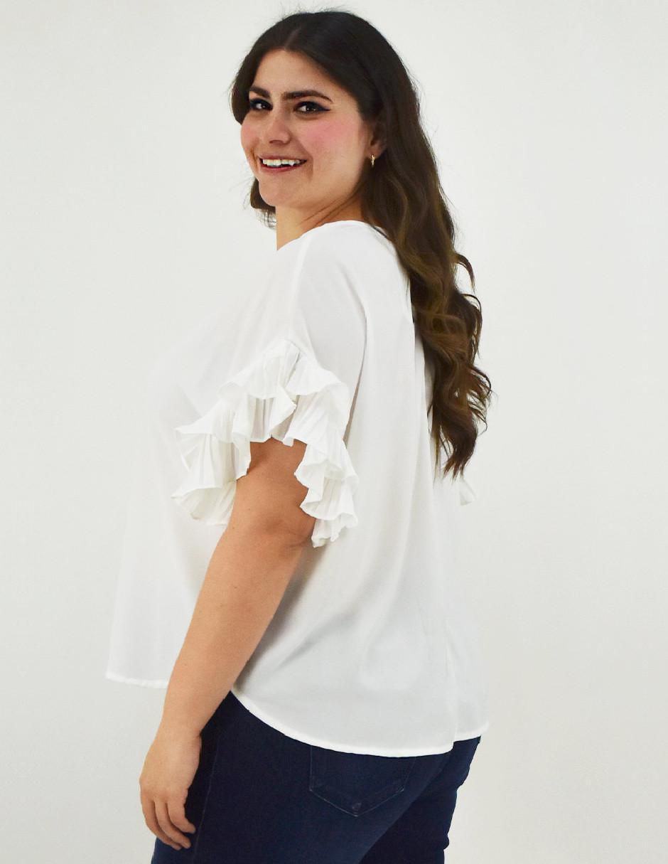 Blusa manga corta para mujer 8
