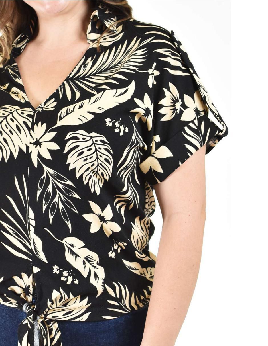 Blusa Roman Fashion manga corta para mujer