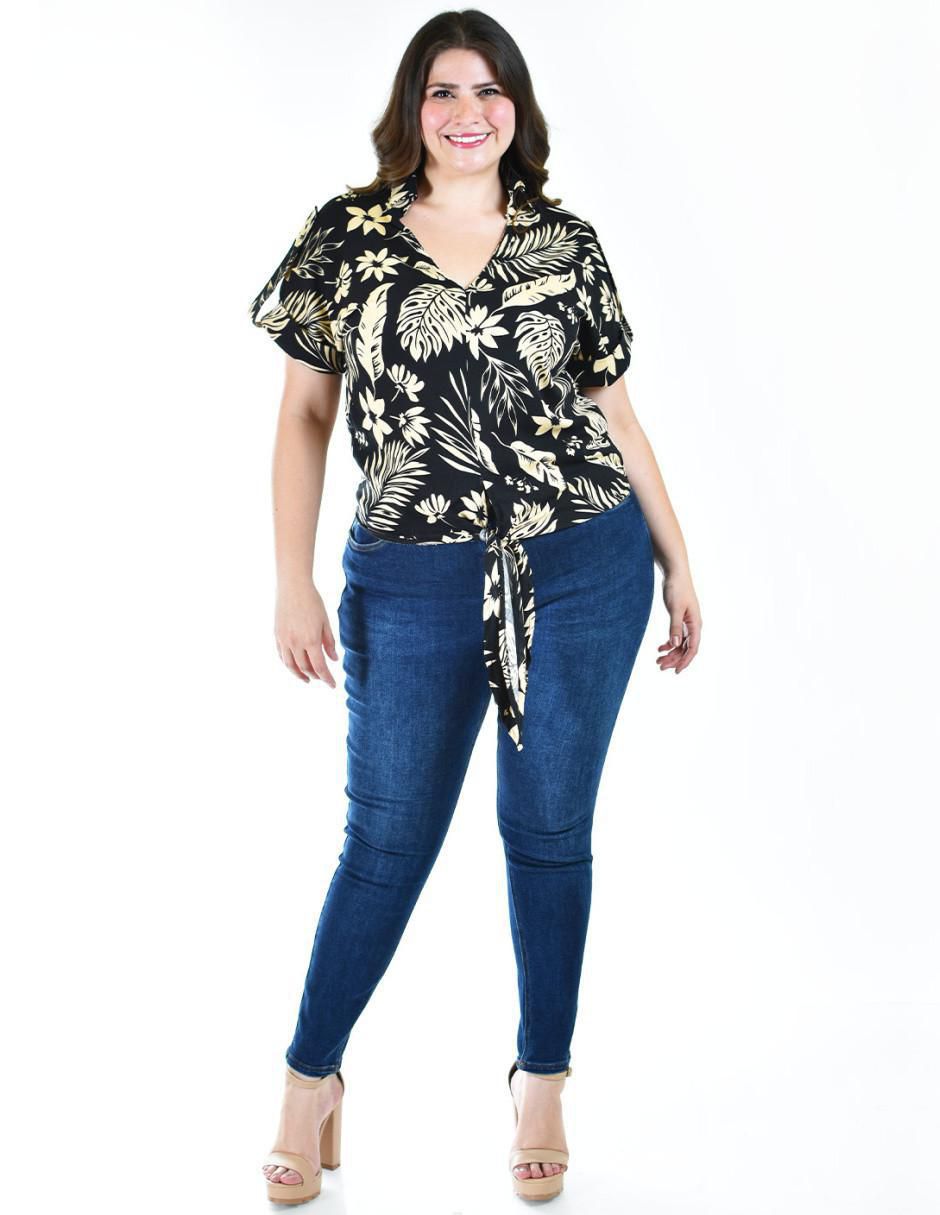Blusa Roman Fashion manga corta para mujer