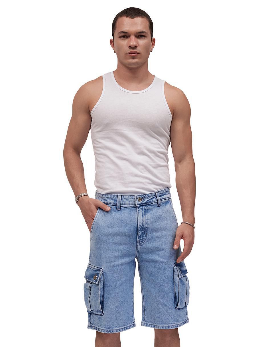 Short de mezclilla para hombre