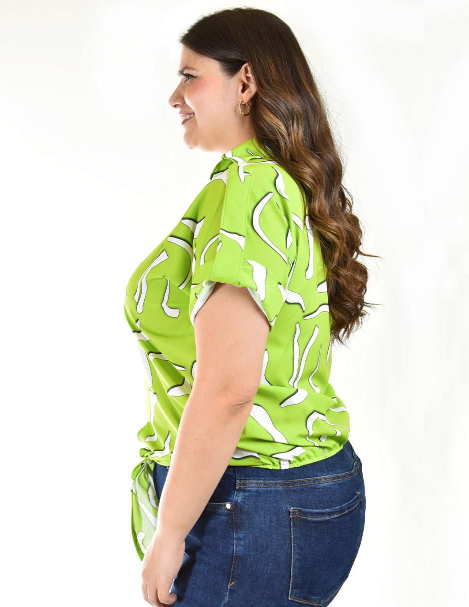 Blusa Roman Fashion manga corta para mujer