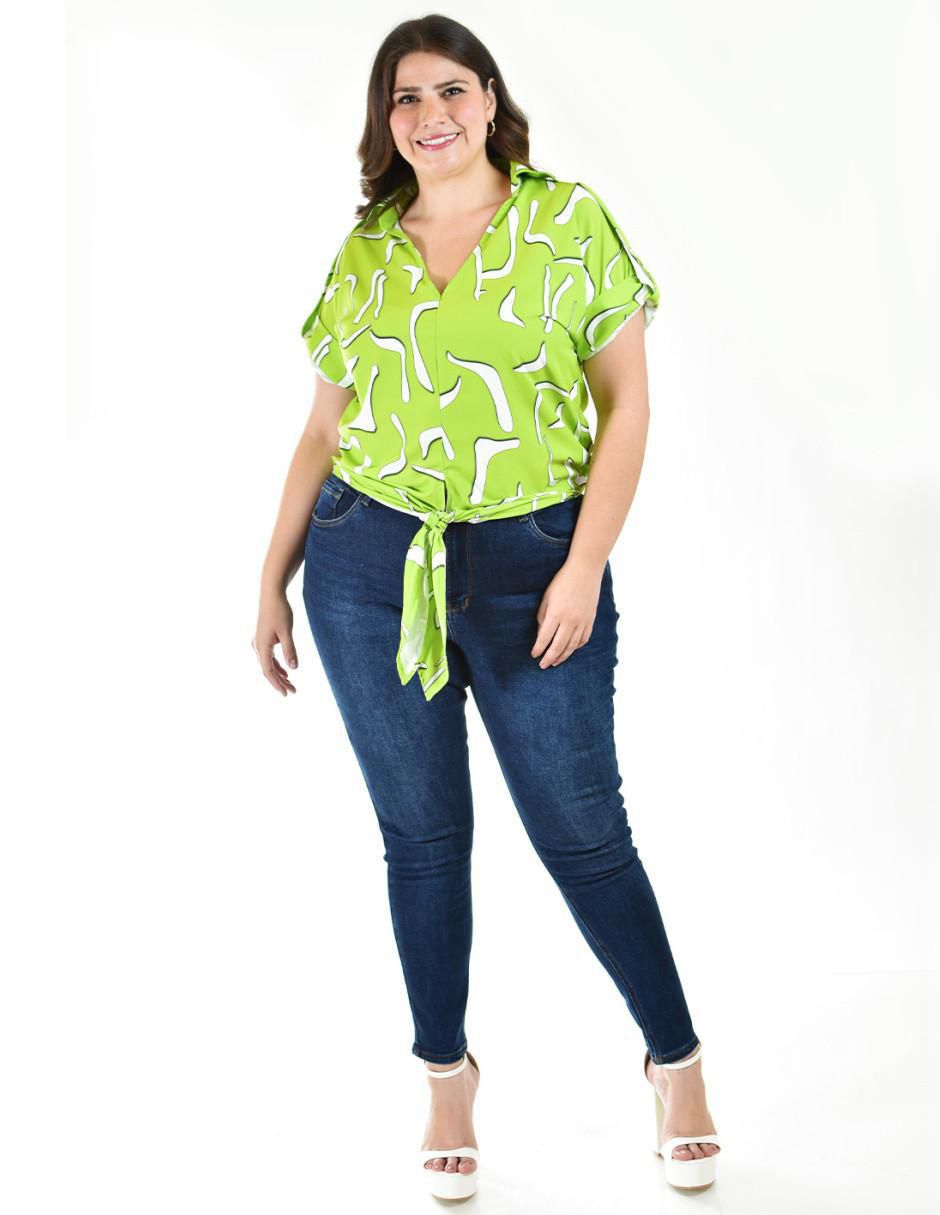 Blusa Roman Fashion manga corta para mujer