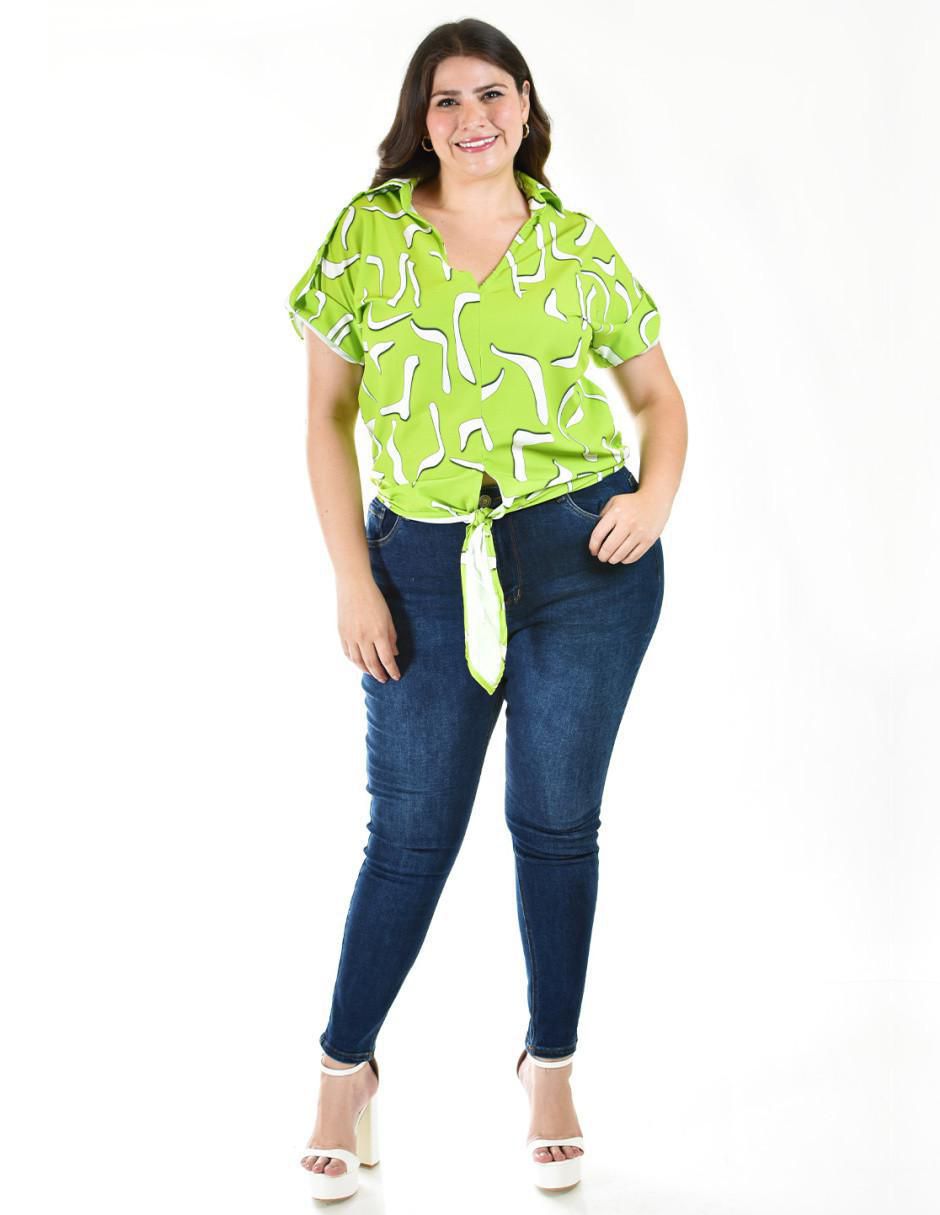 Blusa Roman Fashion manga corta para mujer