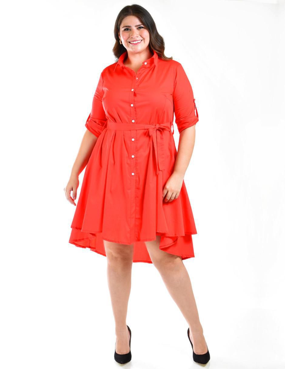 Vestido arriba rodilla casual para mujer 2