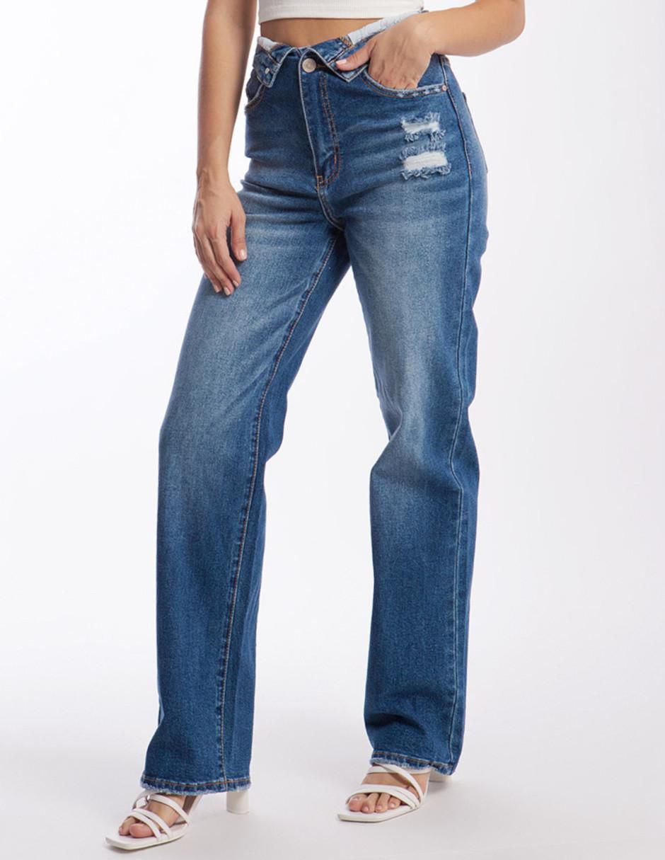 Jeans straight j-bal-6531-medio para mujer 3