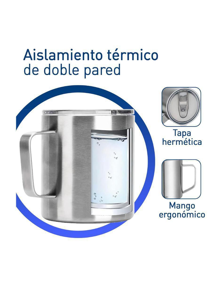 Taza térmica de acero inoxidable con tapa rosca 2