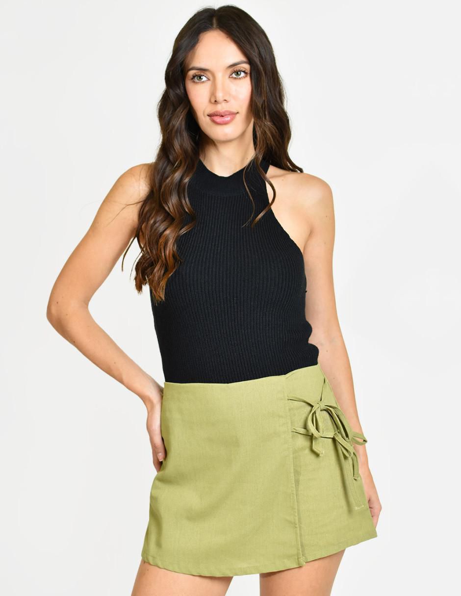 Falda short a la cintura